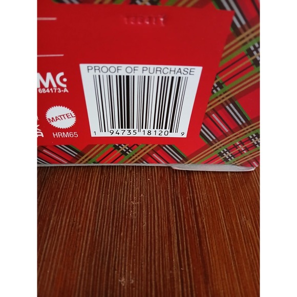 2024 Holiday Barbie Doll Platinum Blonde Hair Red Gown Plaid Skirt Gift - Picture 4 of 5